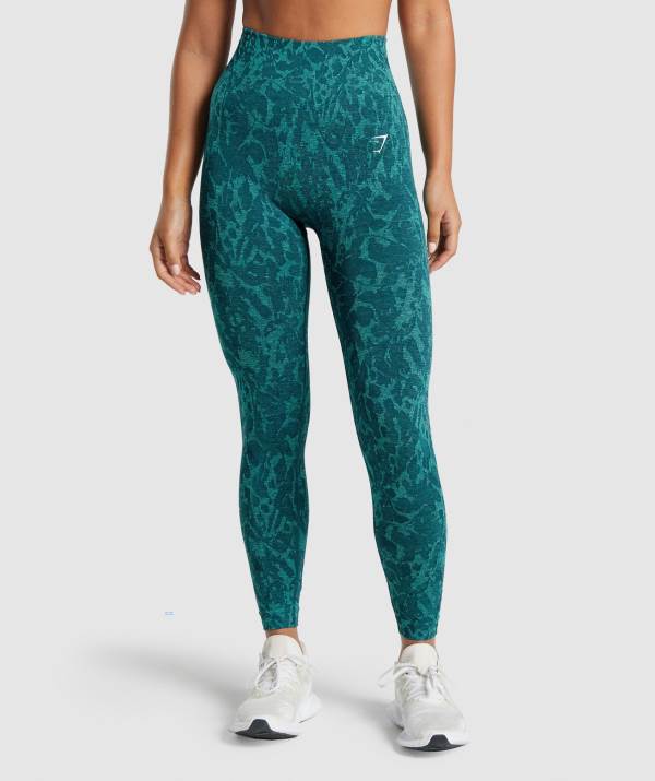 Damske Legíny Gymshark Adapt Animal Seamless Tyrkysové | AV0956832